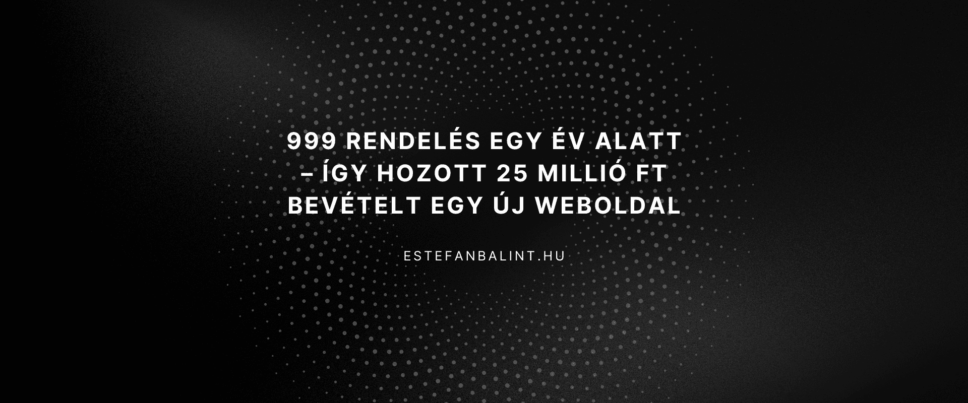 Online marketing esettanulmány eredményei: 999 rendelés és 25 millió forint bevétel egy év alatt